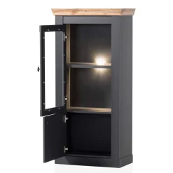 72x146x38 Landhaus Vitrine Highboard 2-türig - Lionel