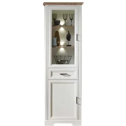66x204x42 Landhaus Vitrine mit Licht - Sinolita