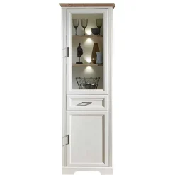 66x204x42 Landhaus Vitrine mit Licht - Sinolita