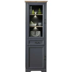 66x204x42 Landhausvitrine beleuchtet LED - Thumbs