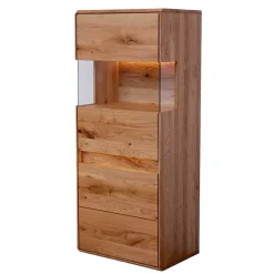 63x152x44 Massivholz Highboard mit LED Licht - Acmida