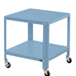 46x48x46 Metall Beistelltisch in Petrol Blau - Fotios