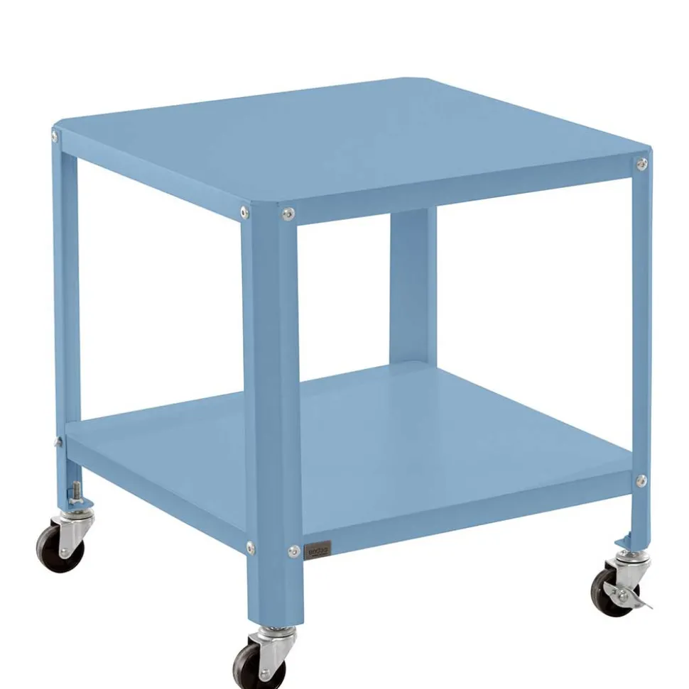46x48x46 Metall Beistelltisch in Petrol Blau - Fotios