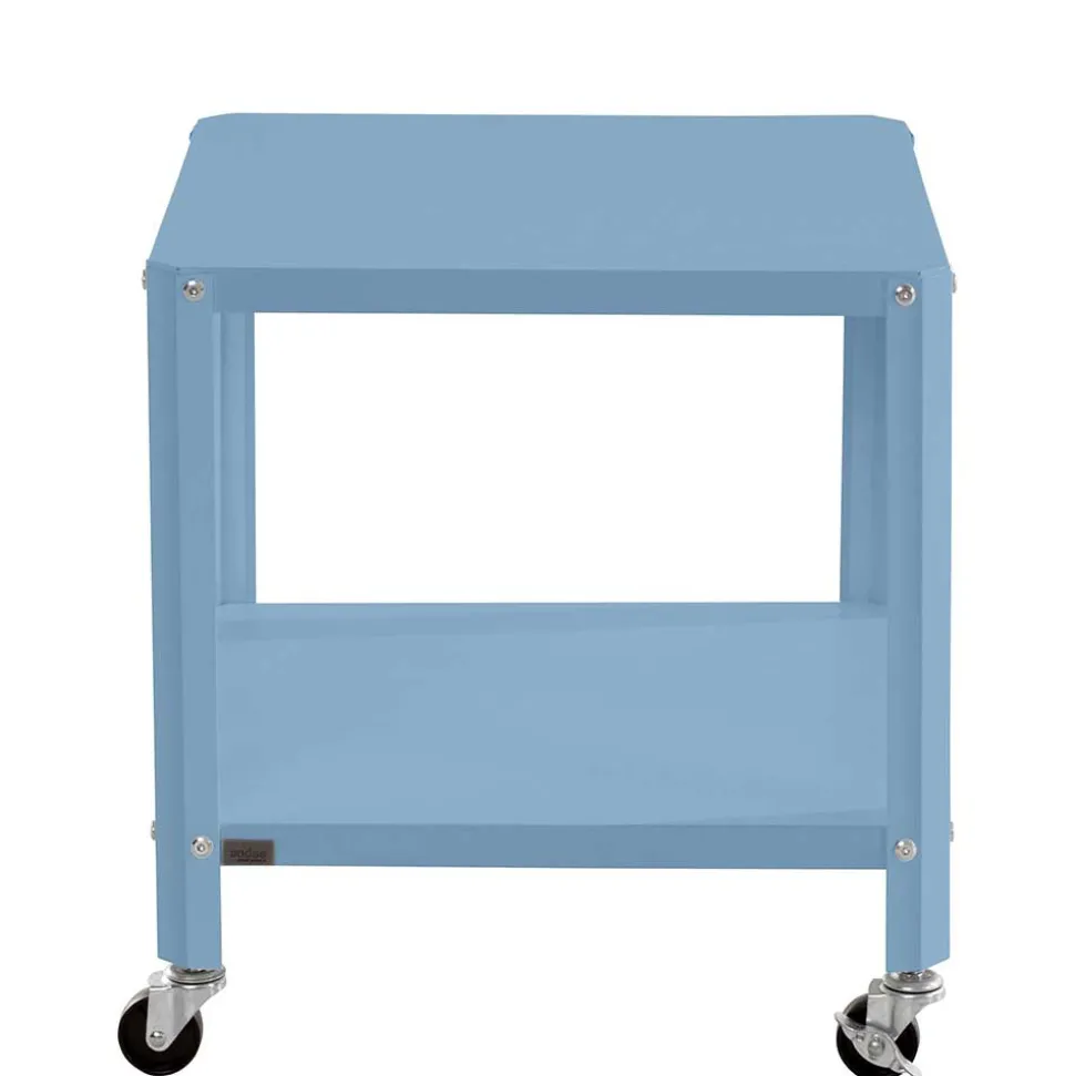 46x48x46 Metall Beistelltisch in Petrol Blau - Fotios