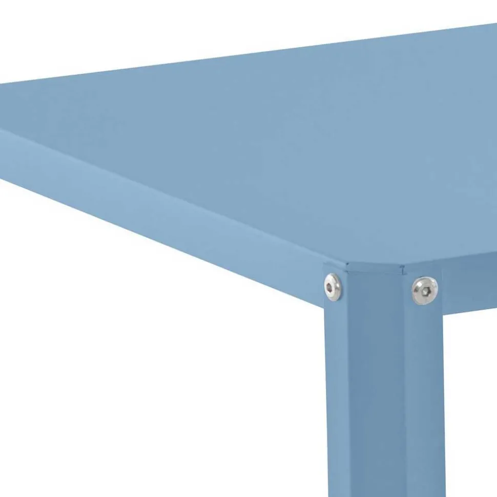 46x48x46 Metall Beistelltisch in Petrol Blau - Fotios