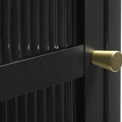 58x160x40 Metall Vitrine in Schwarz - Gulliver