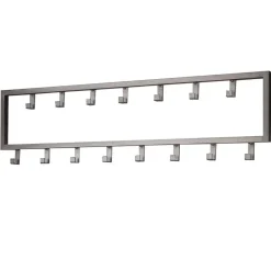 80x20x4 Metall Wandgarderobe mit 15 Kleiderhaken - Vinkoja