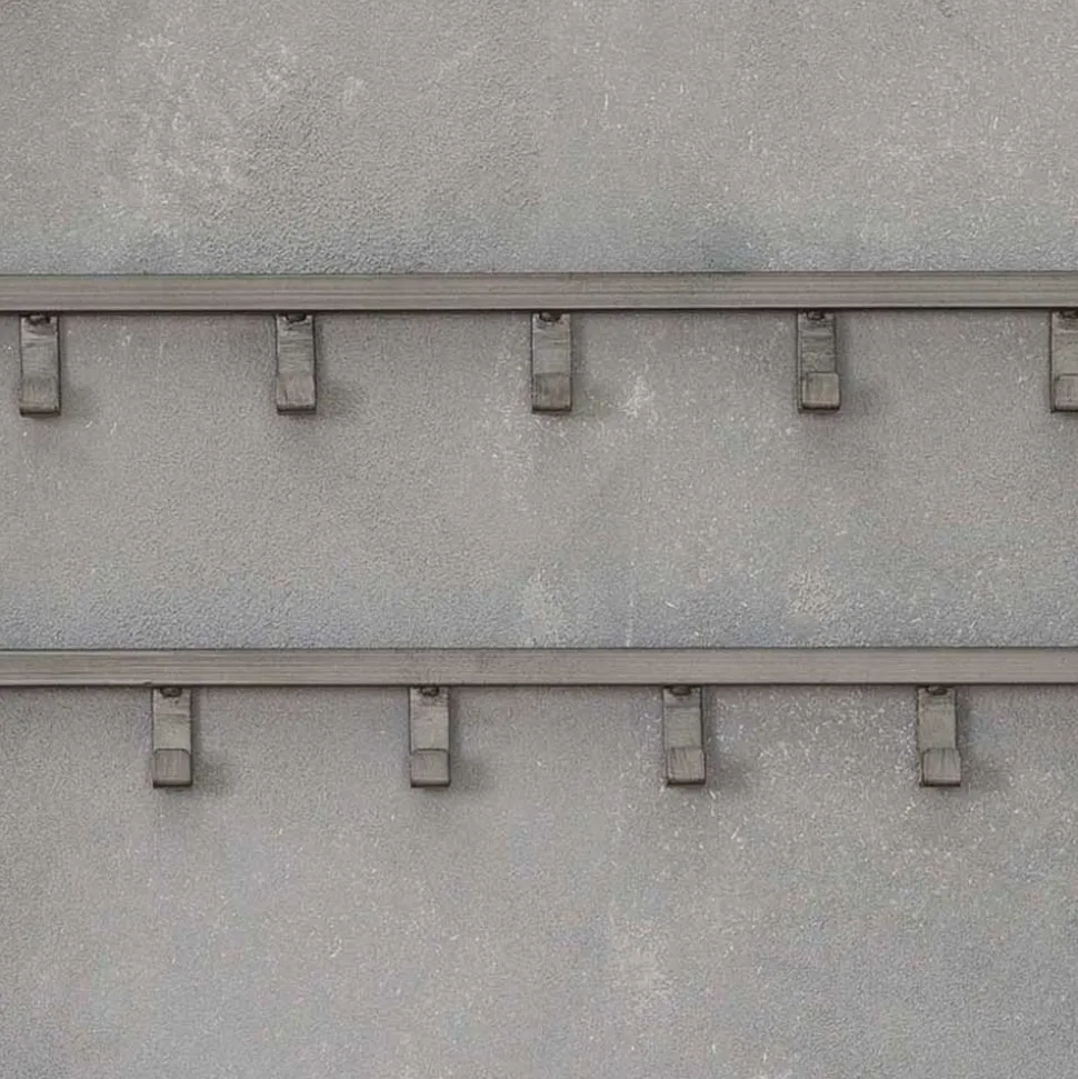 80x20x4 Metall Wandgarderobe mit 15 Kleiderhaken - Vinkoja