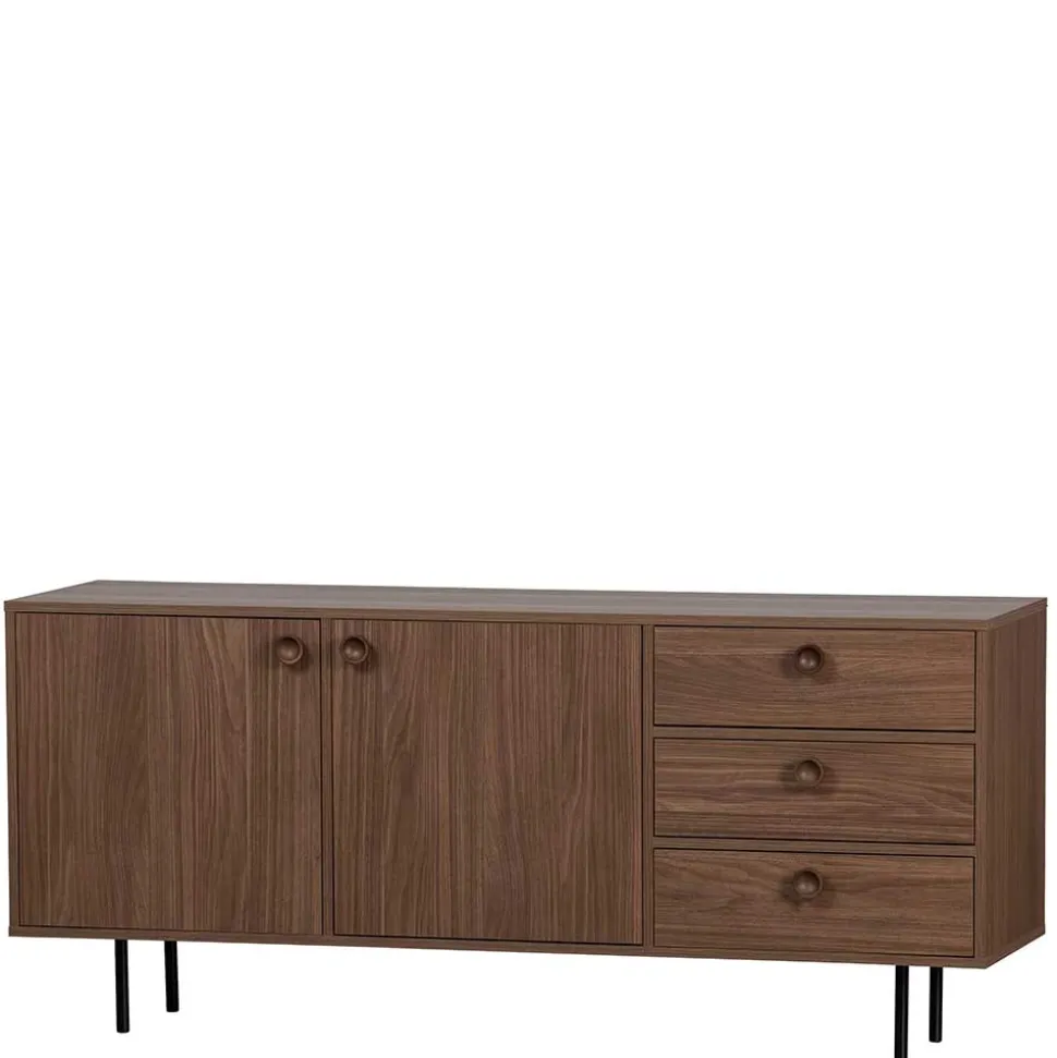 145x64x40 Mid Century Kommode in Walnuss - Essyno