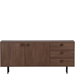 145x64x40 Mid Century Kommode in Walnuss - Essyno