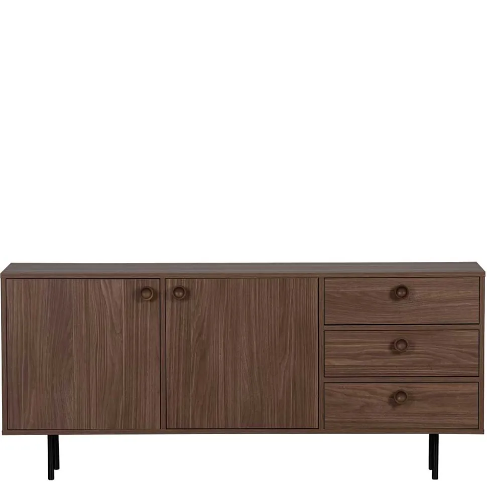 145x64x40 Mid Century Kommode in Walnuss - Essyno
