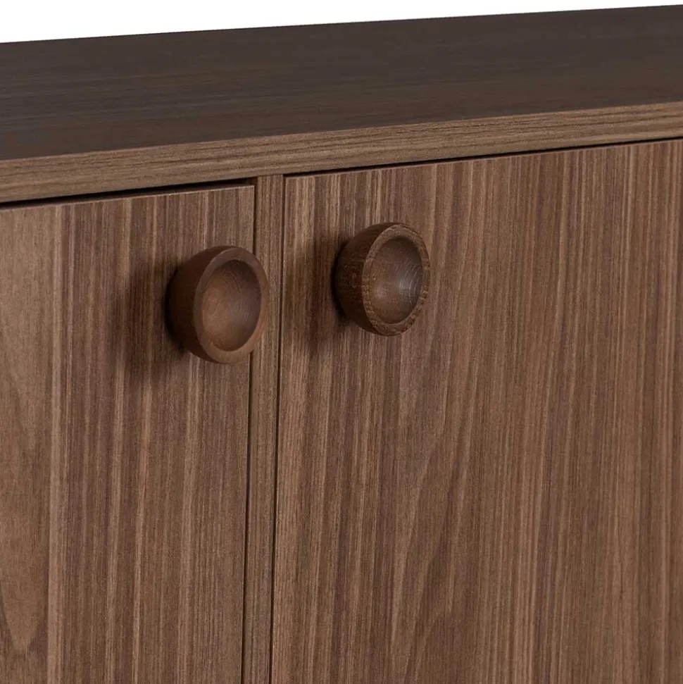 145x64x40 Mid Century Kommode in Walnuss - Essyno