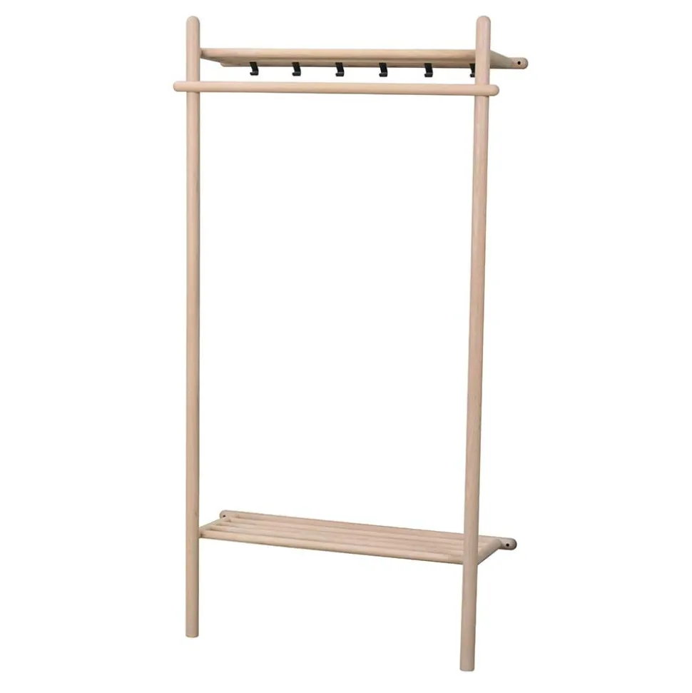 91x181x39 Minimalistische Garderobe in White Wash - Ulvinzo