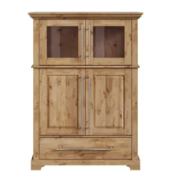 94x133x39 Modern Country Highboard aus Kiefer massiv - Noellisa