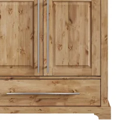 94x133x39 Modern Country Highboard aus Kiefer massiv - Noellisa