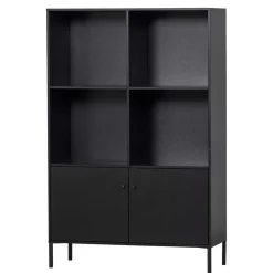 100x155x40 Moderner Schrank in Schwarz - Nick
