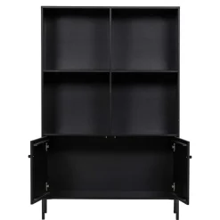 100x155x40 Moderner Schrank in Schwarz - Nick