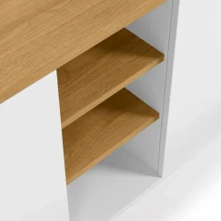 180x75x36 Modernes Sideboard in Weiß & Eiche - Vintilias