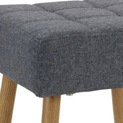 32x47x32 Polsterhocker in Anthrazit Stoff - Zoom