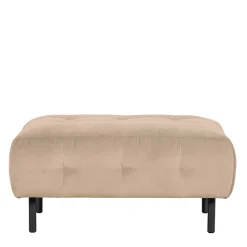 90x45x90 Polsterhocker in Cremefarben - Leoniara