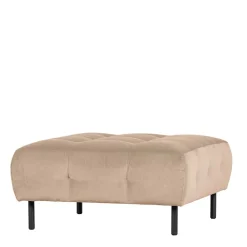 90x45x90 Polsterhocker in Cremefarben - Leoniara