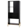73x154x44 Regal in Schwarz & Pinie - Montpa