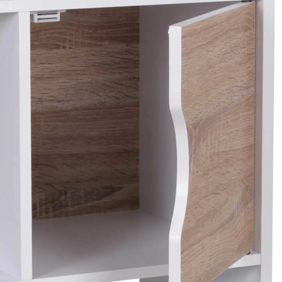 60x120x29 Regal mit 6 Fächern & Tür - Zyricos