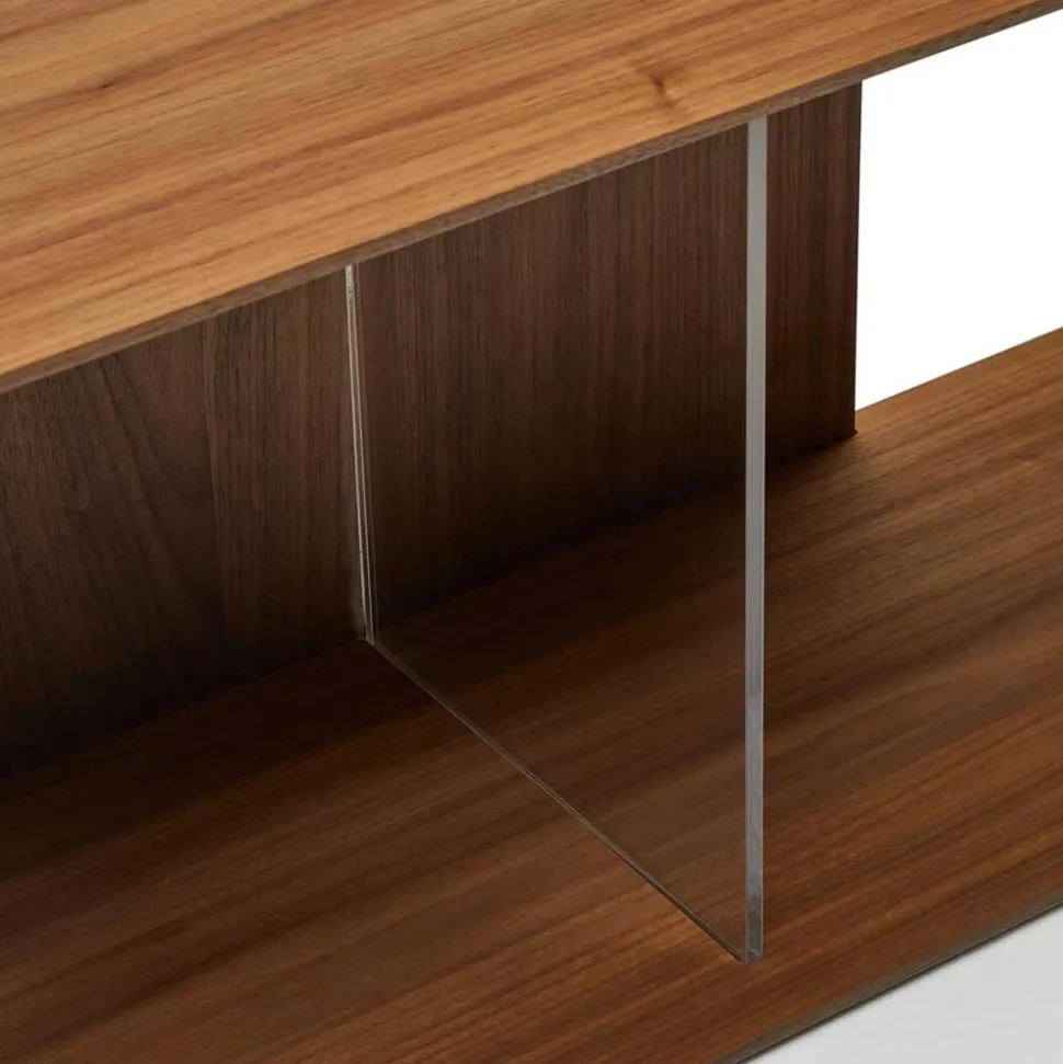 101x38x30 Regel Element in Nussbaum Furnier - Lician