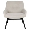 63x73x65 Retro Sessel in Creme Weiß - Solanda