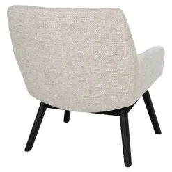 63x73x65 Retro Sessel in Creme Weiß - Solanda