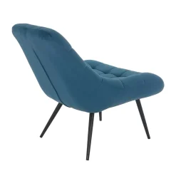 76x86x86 Samt Loungestuhl in Blau - Sixtys
