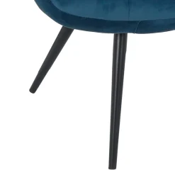 76x86x86 Samt Loungestuhl in Blau - Sixtys