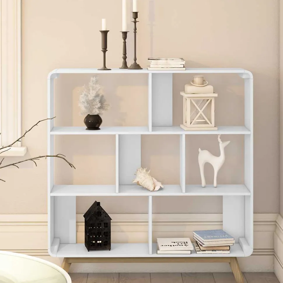 122x126x29 Scandi Regal mit abgerundeten Ecken - Kolreva