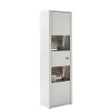 61x206x37 Schmale Vitrine mit Metallgriff - Varzino