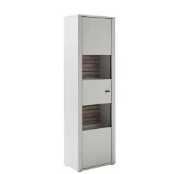 61x206x37 Schmale Vitrine mit Metallgriff - Varzino