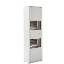 61x206x37 Schmale Vitrine mit Metallgriff - Varzino