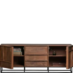 140x54x42 Schrank aus Mango Holz mit Bügelgestell - Stuva