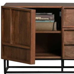 140x54x42 Schrank aus Mango Holz mit Bügelgestell - Stuva