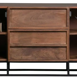 140x54x42 Schrank aus Mango Holz mit Bügelgestell - Stuva