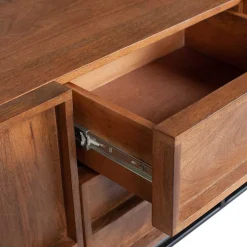 140x54x42 Schrank aus Mango Holz mit Bügelgestell - Stuva