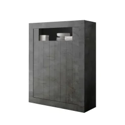 110x144x43 Schrank in Dunkelgrau Dekor - Zita