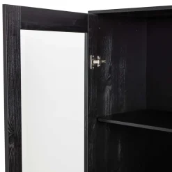 100x155x40 Schwarze Vitrine mit Doppeltür - Neptunus