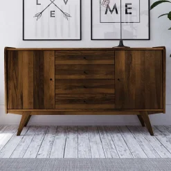 160x90x50 Sideboard in Nussbaumfarben lackiert - Nadelle