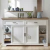 171x102x48 Sideboard in Weiß & Eiche - Sinolita