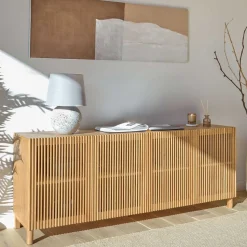 180x72x43 Sideboard mit vier Lamellen Türen - Azuro