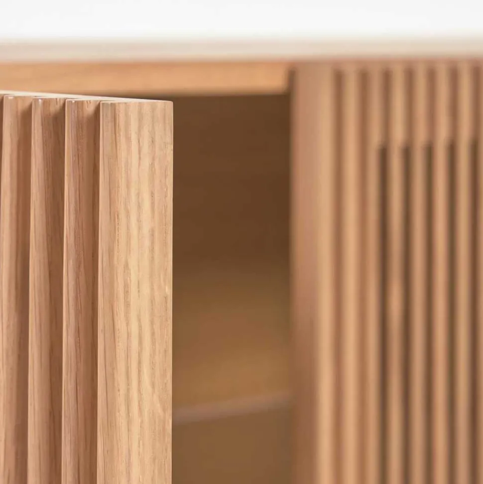 180x72x43 Sideboard mit vier Lamellen Türen - Azuro