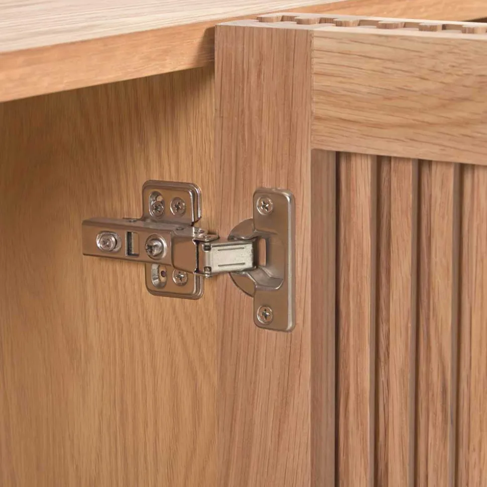 180x72x43 Sideboard mit vier Lamellen Türen - Azuro