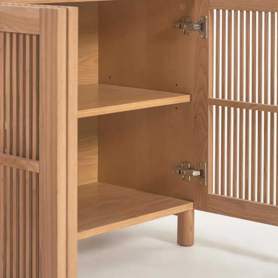 180x72x43 Sideboard mit vier Lamellen Türen - Azuro