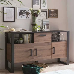 160x90x45 Sideboard mit zwei offenen Fächern - Dudleys