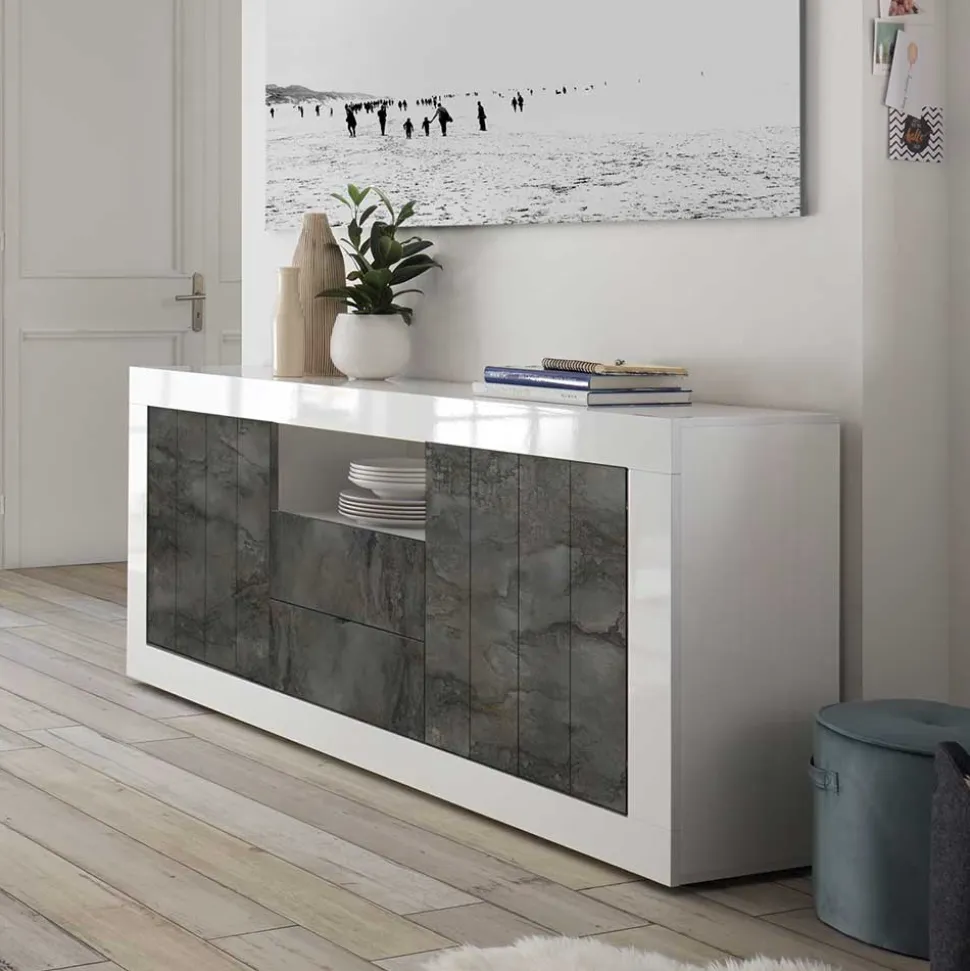 184x86x43 Sideboard modern zweifarbig - Voskala